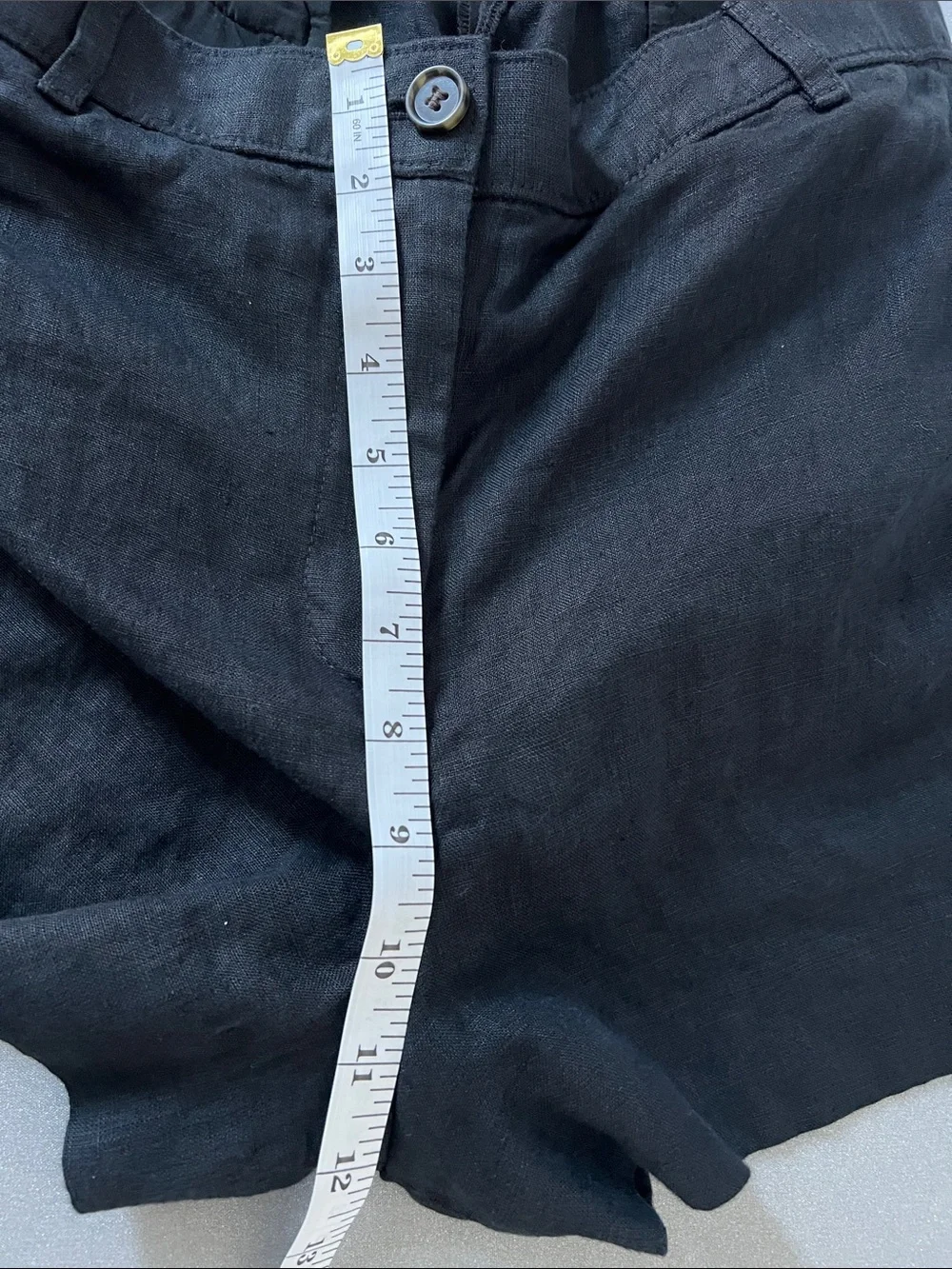 J. Crew | Black 100% Linen Shorts #CH874 Size L